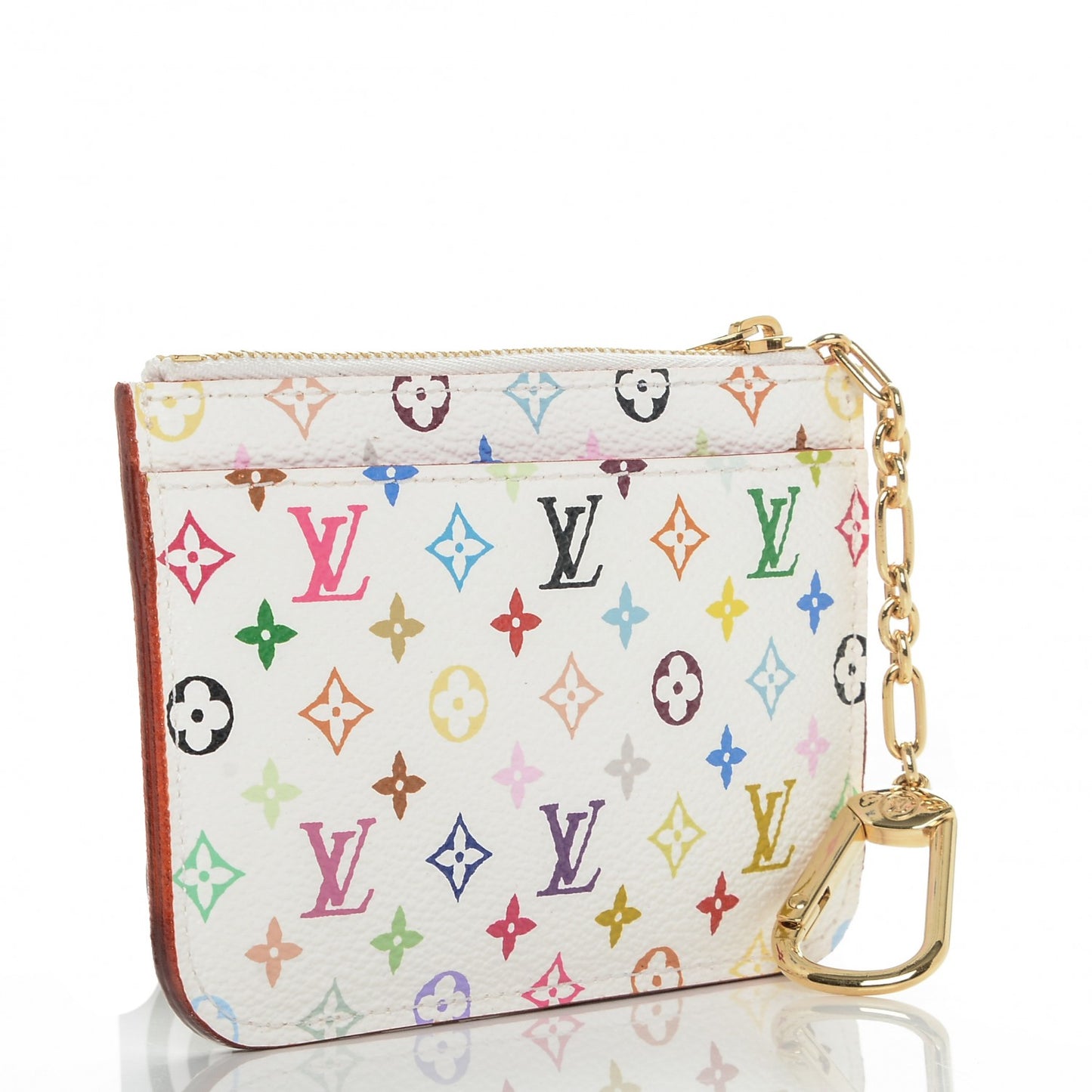 Monogram Multicolor Key Pouch White Litchi
