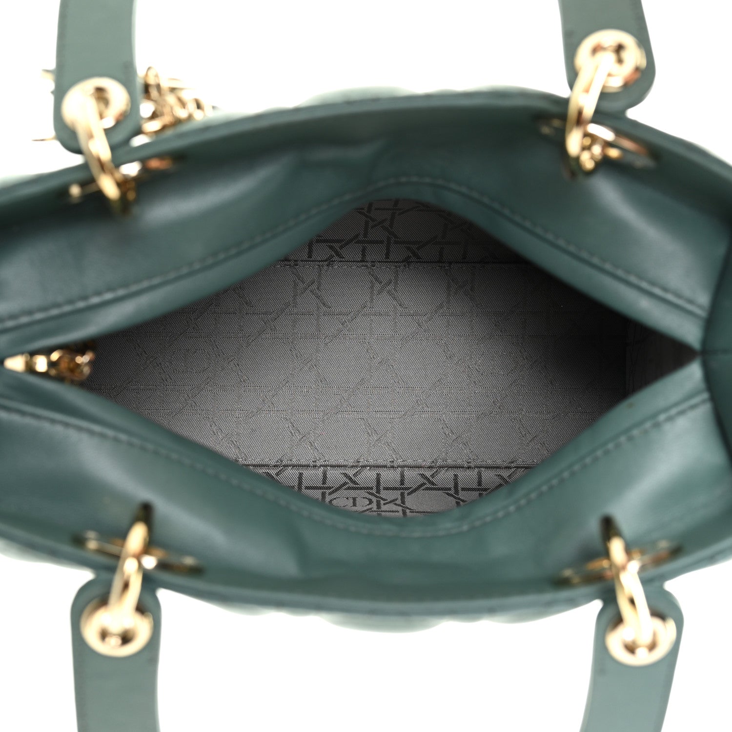 Christian Dior Lambskin Cannage Medium Lady Dior Orage 5 of 13