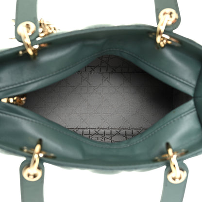 Christian Dior Lambskin Cannage Medium Lady Dior Orage 5 of 13