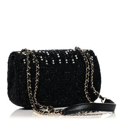 Chanel Tweed Pearl Small Cosmos Flap Black 2 of 11