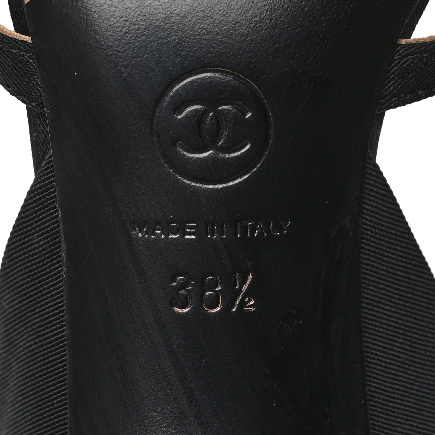Satin Grosgrain Pearl Pumps 38.5 Black