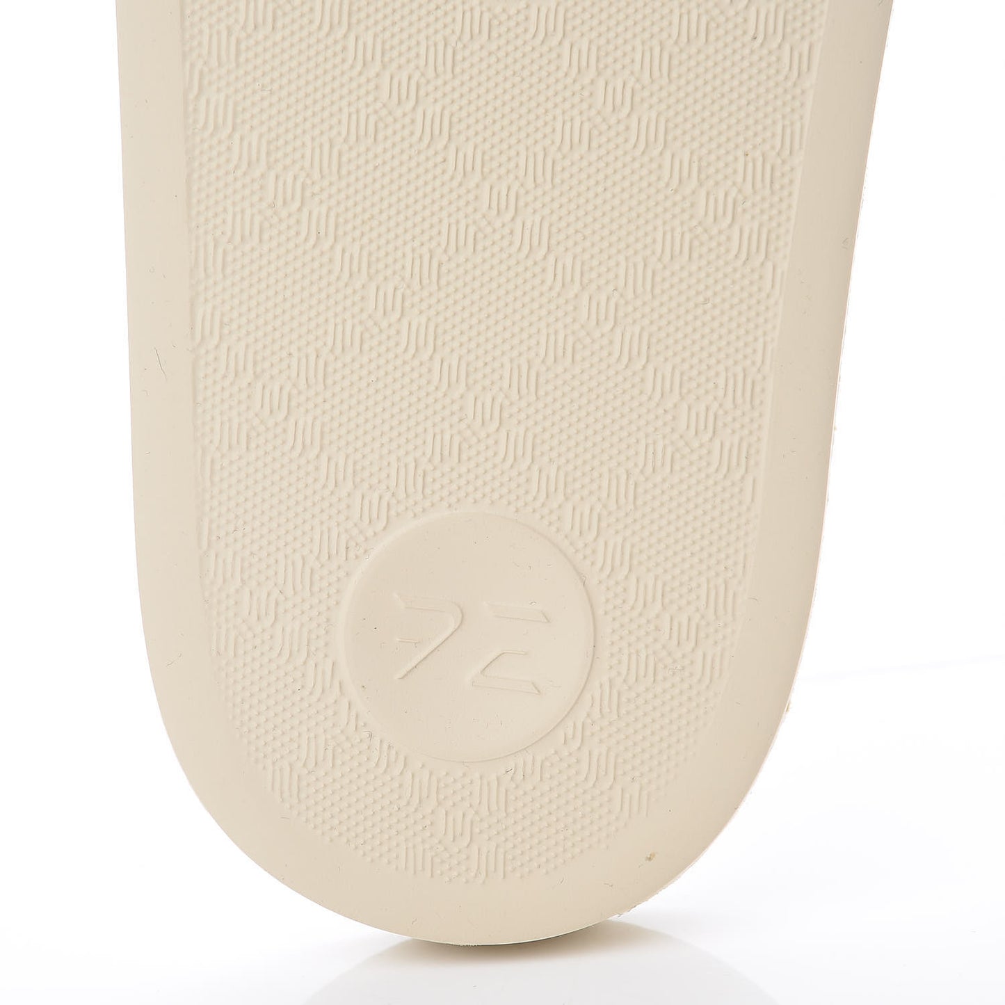 Suede Perforated Horsebit Slide Sandals 36 Ivory