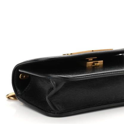 Balenciaga Calfskin Stripe Embossed Gossip Chain Bag XS Black 8 of 10