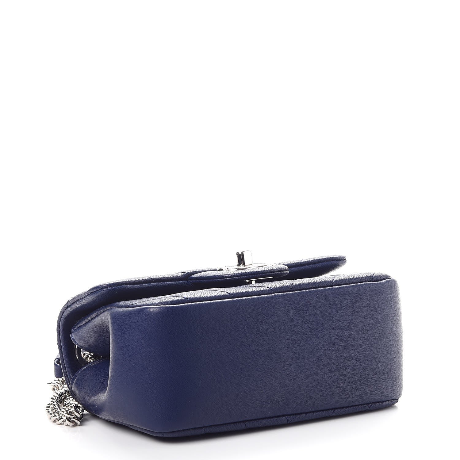 Chanel Calfskin Chevron Quilted Mini Flap Navy 5 of 8