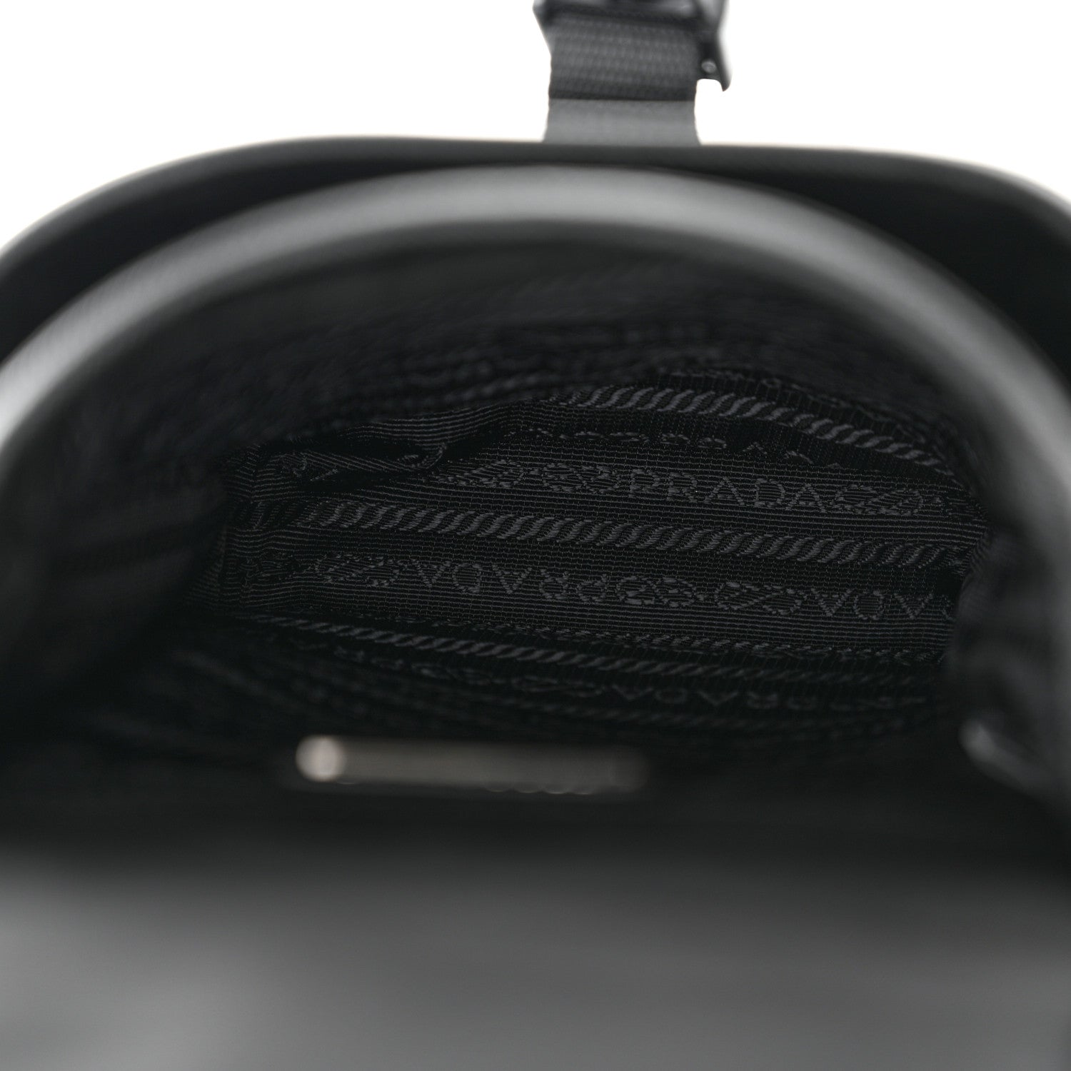 Prada Re-Nylon Saffiano Mini Pocket Single Snap Buckle Messenger Bag Black 5 of 11