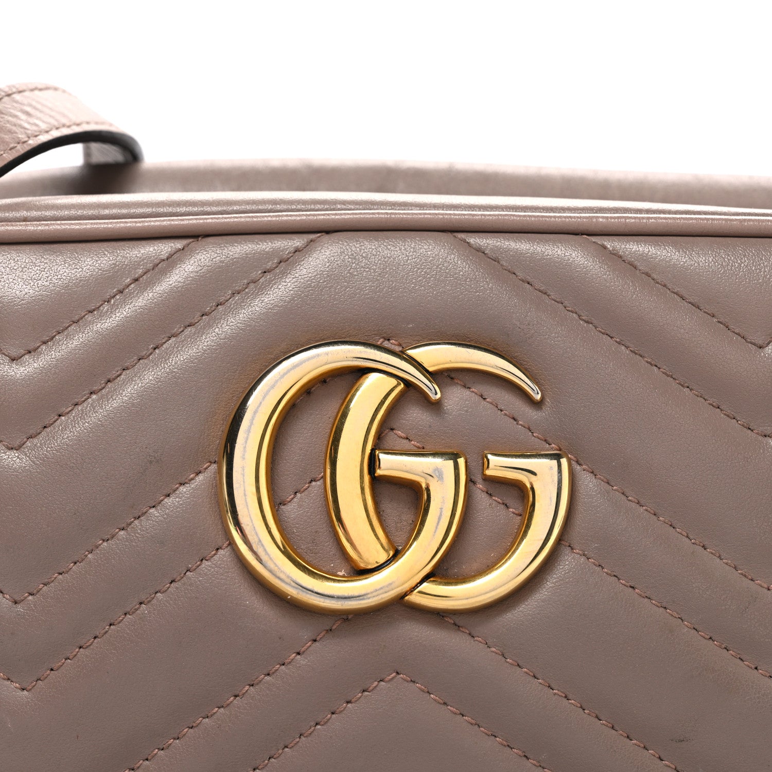 Gucci Calfskin Matelasse Small GG Marmont Chain Shoulder Bag Porcelain Rose 8 of 12