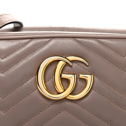 Gucci Calfskin Matelasse Small GG Marmont Chain Shoulder Bag Porcelain Rose 8 of 12