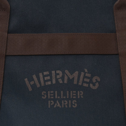 Hermes Canvas The Grooming Bag Bleu Navy Feu 11 of 15