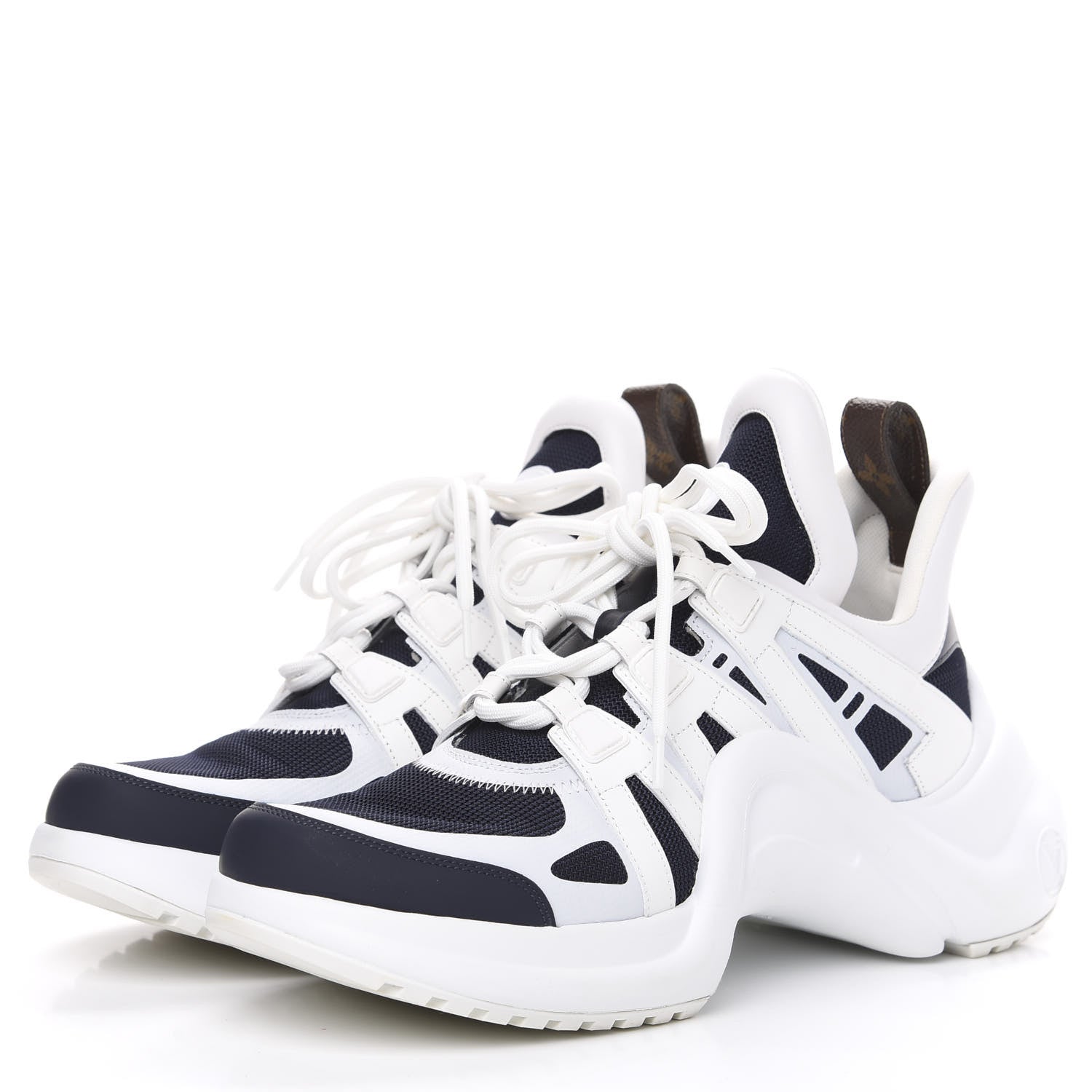 Louis Vuitton Calfskin Technical Nylon LV Archlight Sneakers 42 Marine 3 of 9