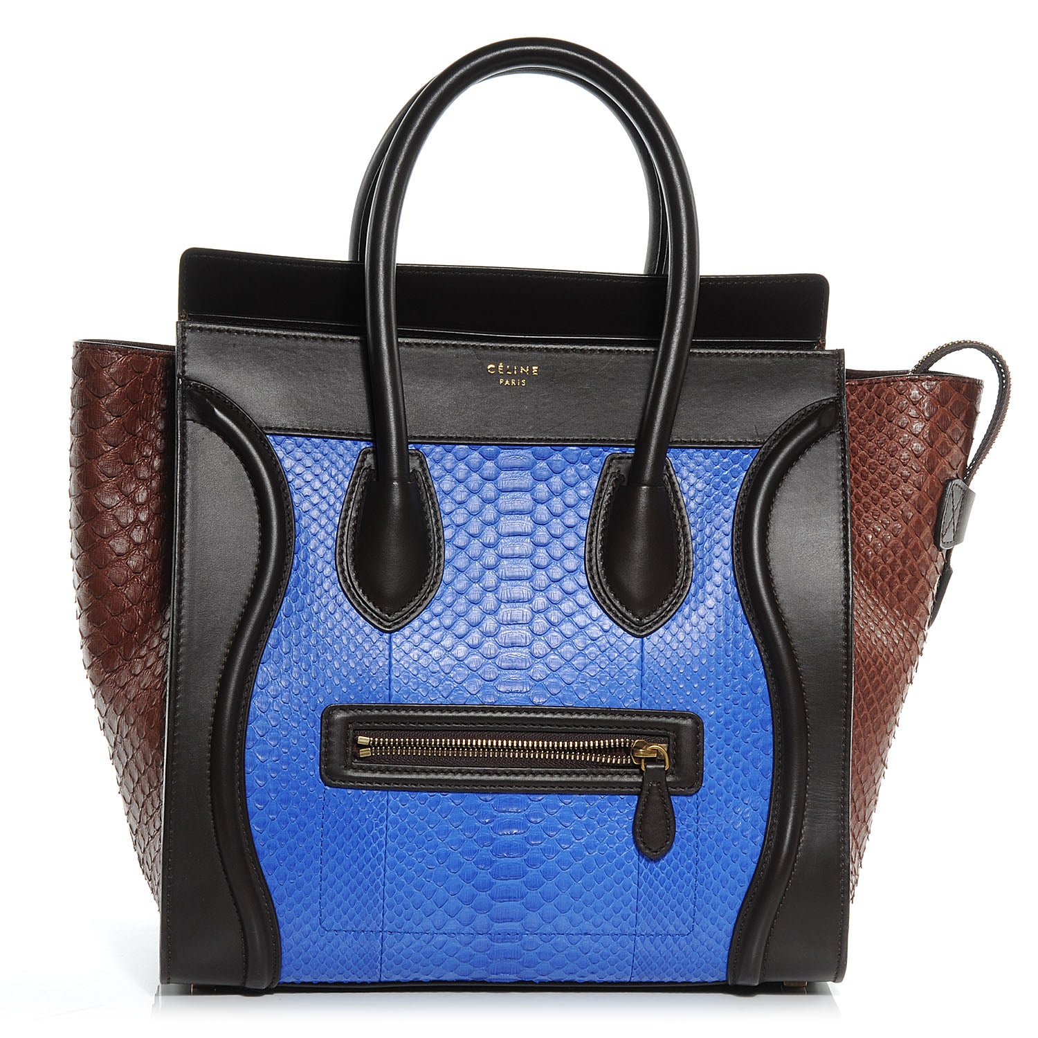 Celine Python Mini Tri-Color Luggage Cobalt 1 of 8