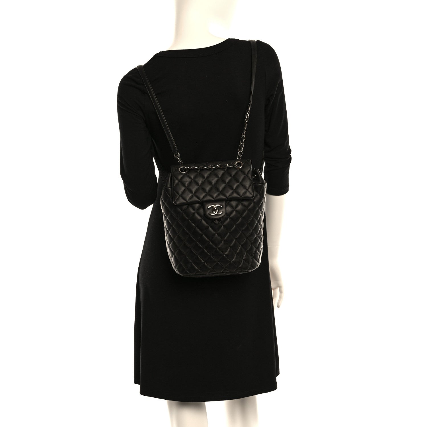 Chanel Lambskin Quilted Small Urban Spirit Backpack Black 3 of 8