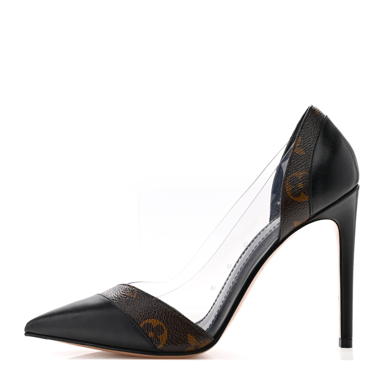 Monogram PVC Call Back Pumps 38.5 Black