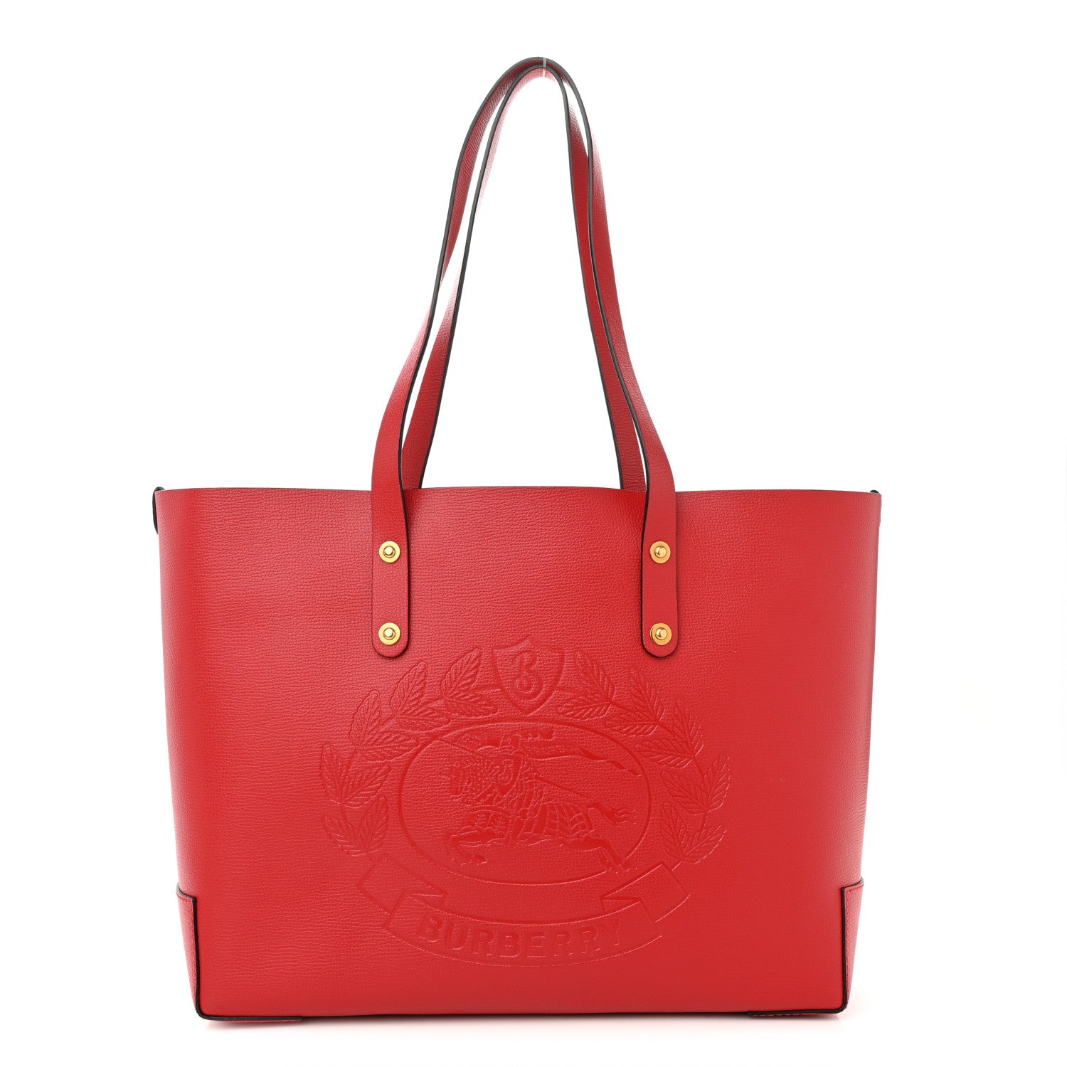 Burberry Haymarket Check Small Reversible Tote Red 1 of 20