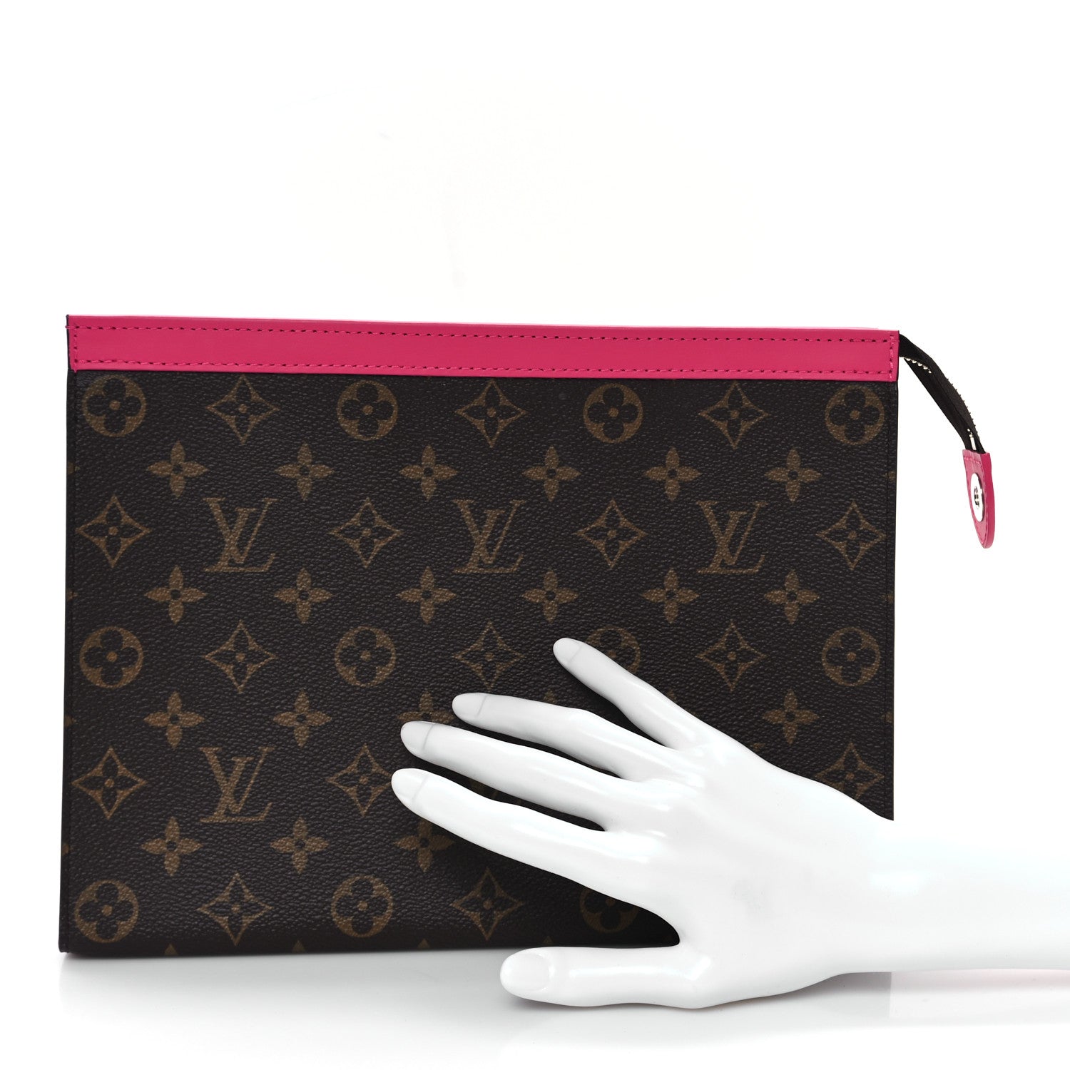 Louis Vuitton Monogram Macassar Pochette Voyage MM Fuchsia 2 of 7