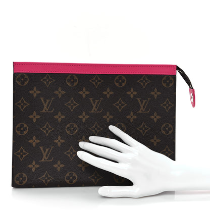 Louis Vuitton Monogram Macassar Pochette Voyage MM Fuchsia 2 of 7
