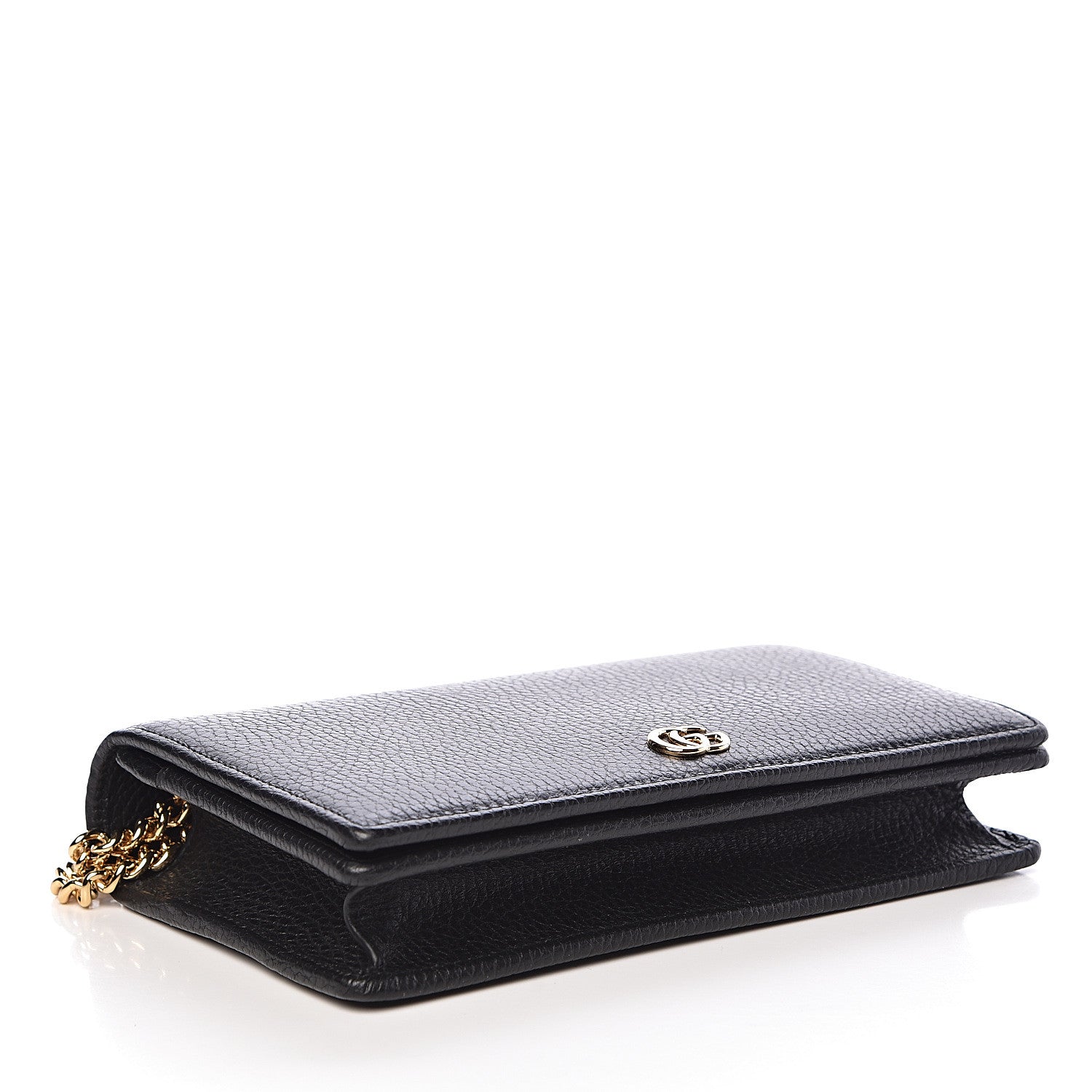 Gucci Calfskin Mini GG Marmont Chain Wallet Black 4 of 10