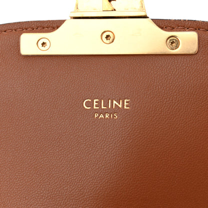 Celine Calfskin Triomphe Canvas Teen Triomphe Bag Tan 6 of 11