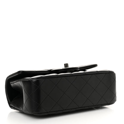 Chanel Lambskin Quilted Mini Top Handle Rectangular Flap So Black 4 of 12