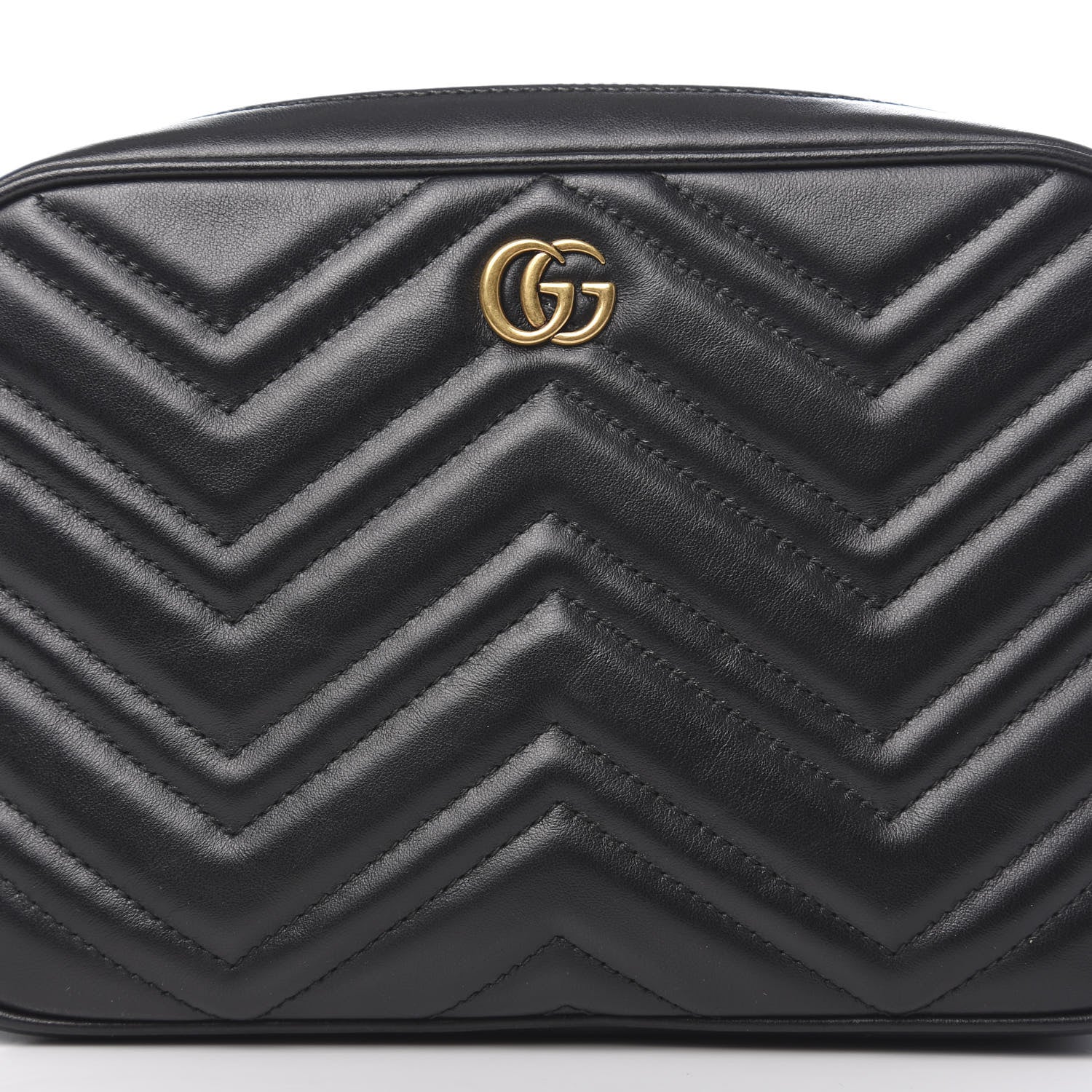 Gucci Calfskin Matelasse Mens GG Marmont Belt Bag 90 36 Black 14 of 14