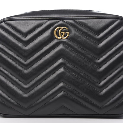 Gucci Calfskin Matelasse Mens GG Marmont Belt Bag 90 36 Black 14 of 14
