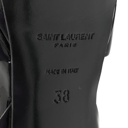 Saint Laurent Patent Tribute 105 Platform Sandals 38 Black 7 of 13