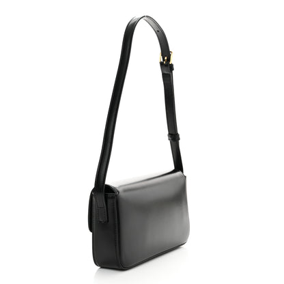 Celine Shiny Calfskin Triomphe Shoulder Bag Black 3 of 11