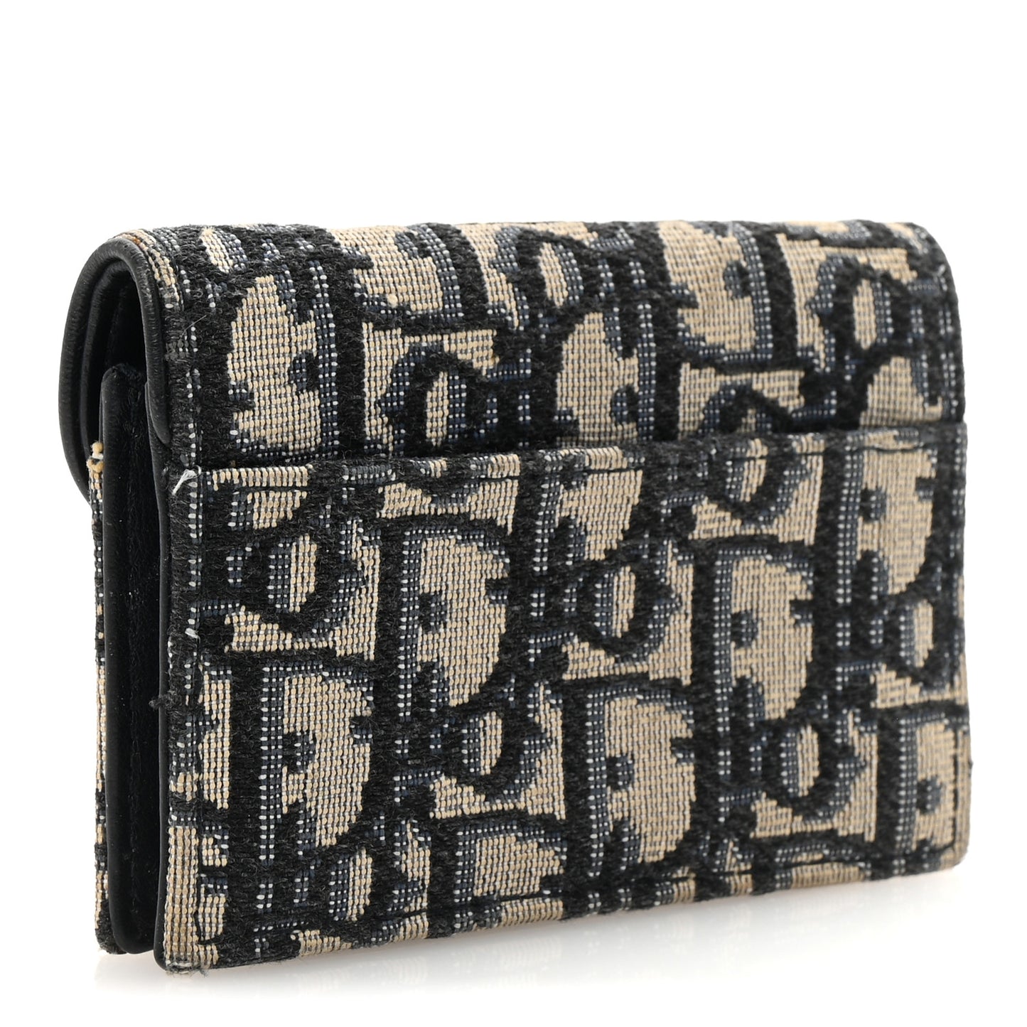 Oblique Saddle Card Holder Blue