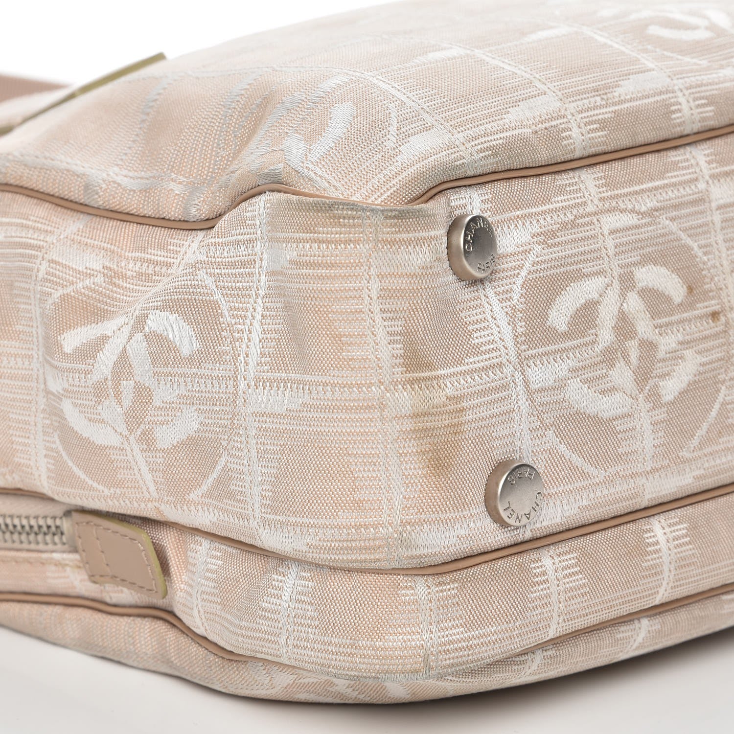 Chanel Nylon Small Travel Tote Beige 12 of 13
