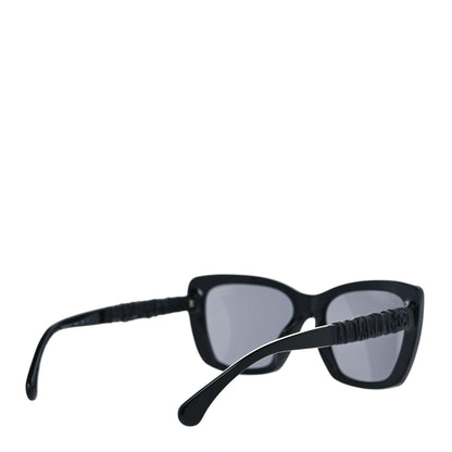 Chanel Acetate Calfskin Polarized Square Sunglasses 5476-Q-A Black 3 of 9