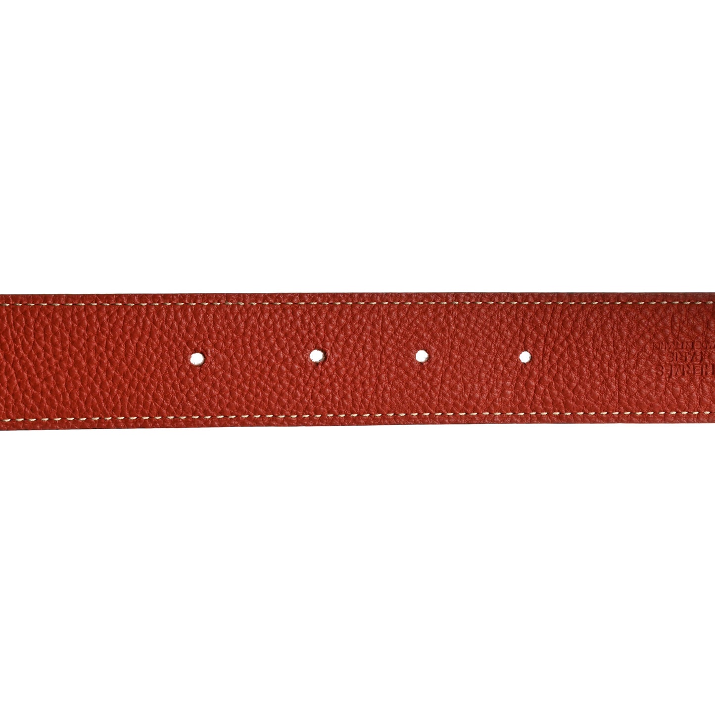 Box Togo 32mm Belt Strap 90 Rouge Casaque Chocolate