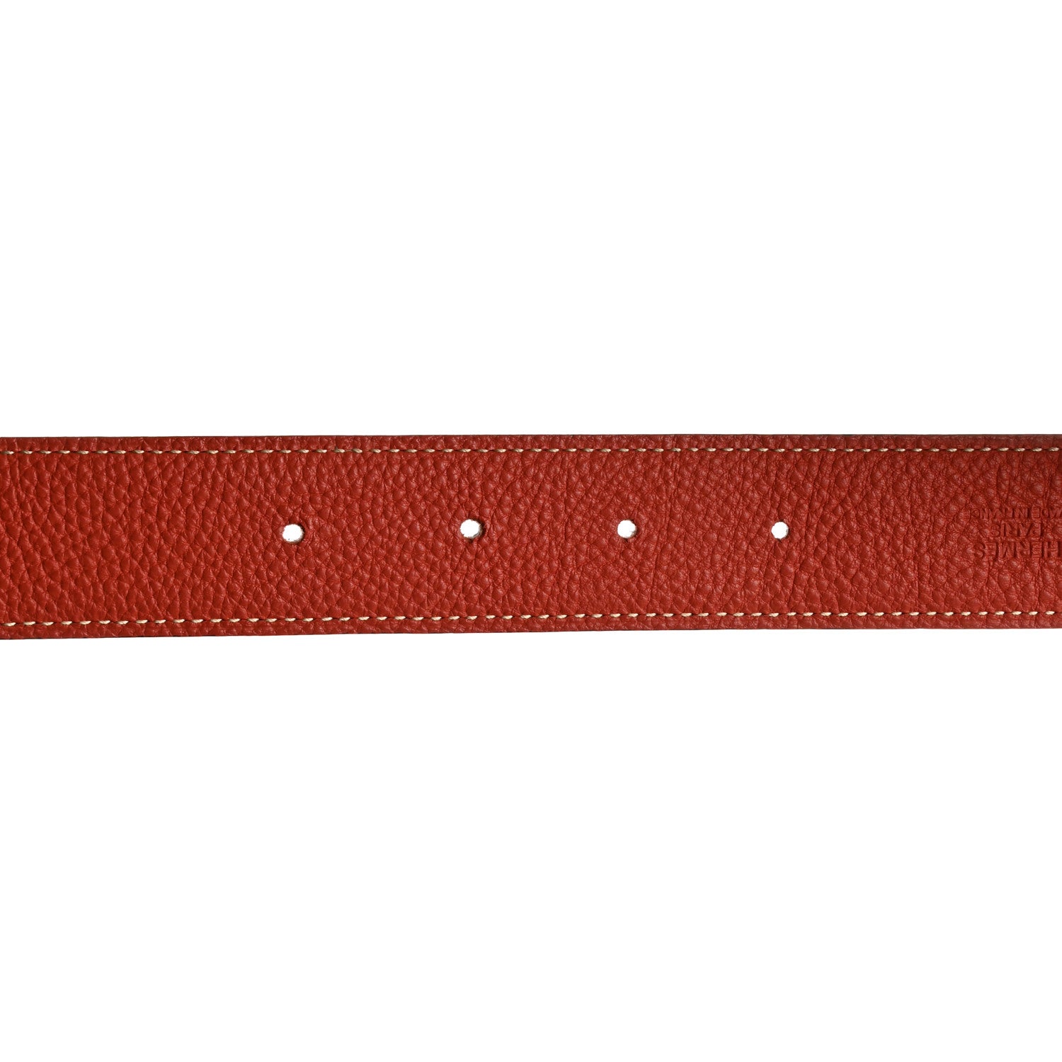Hermes Box Togo 32mm Belt Strap 90 Rouge Casaque Chocolate 4 of 9