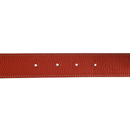 Hermes Box Togo 32mm Belt Strap 90 Rouge Casaque Chocolate 4 of 9