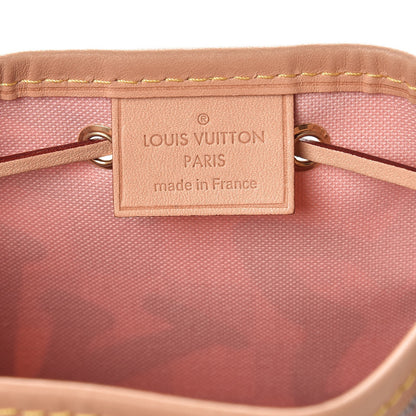 Louis Vuitton Damier Azur Tahitienne Nano Noe Rose Ballerine 6 of 7