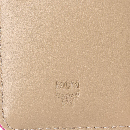 MCM Coated Canvas Zip Around Wallet Electric Pink 11 of 20