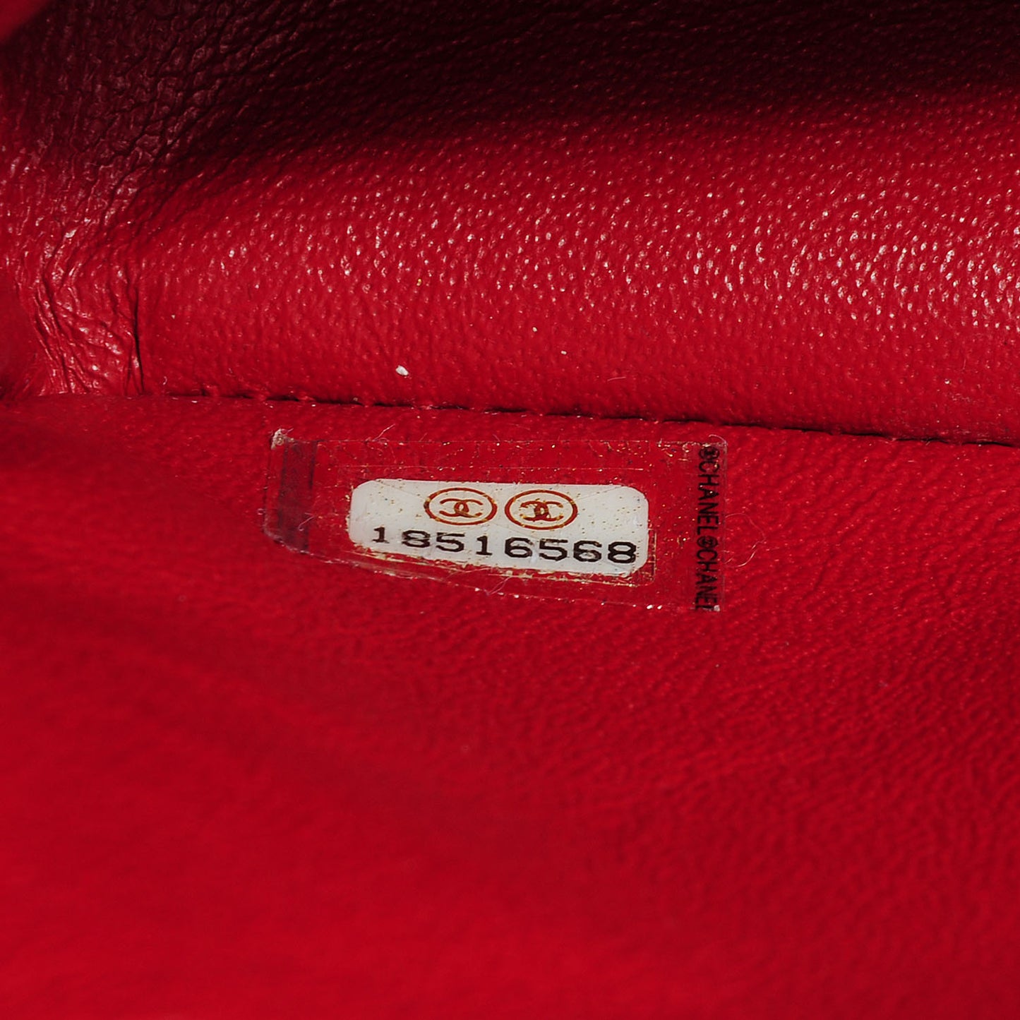Patent Quilted Mini Flap Red
