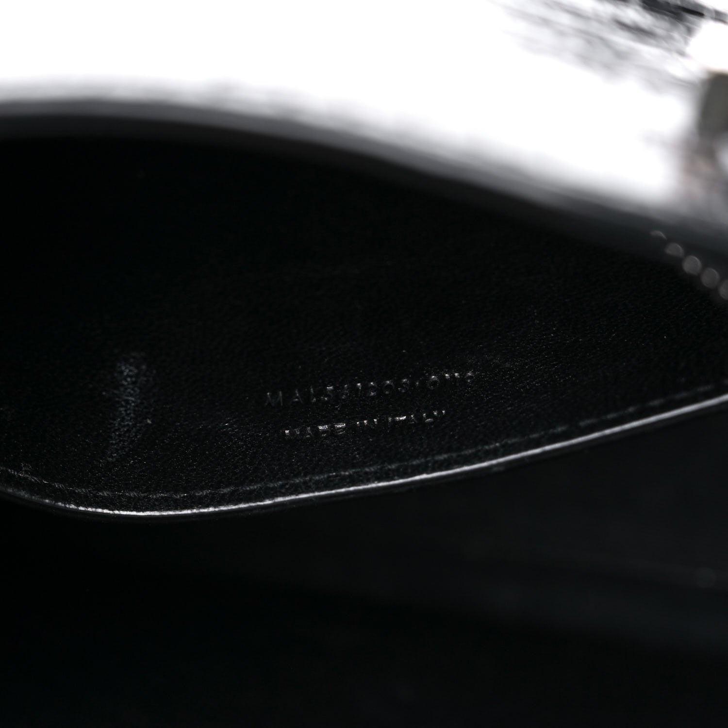Saint Laurent Calfskin Crocodile Embossed Small Uptown Tote Black 7 of 23