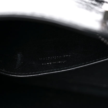 Saint Laurent Calfskin Crocodile Embossed Small Uptown Tote Black 7 of 23
