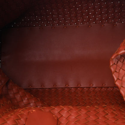 Bottega Veneta Lambskin Intreccio Medium Cabat Rust 6 of 13