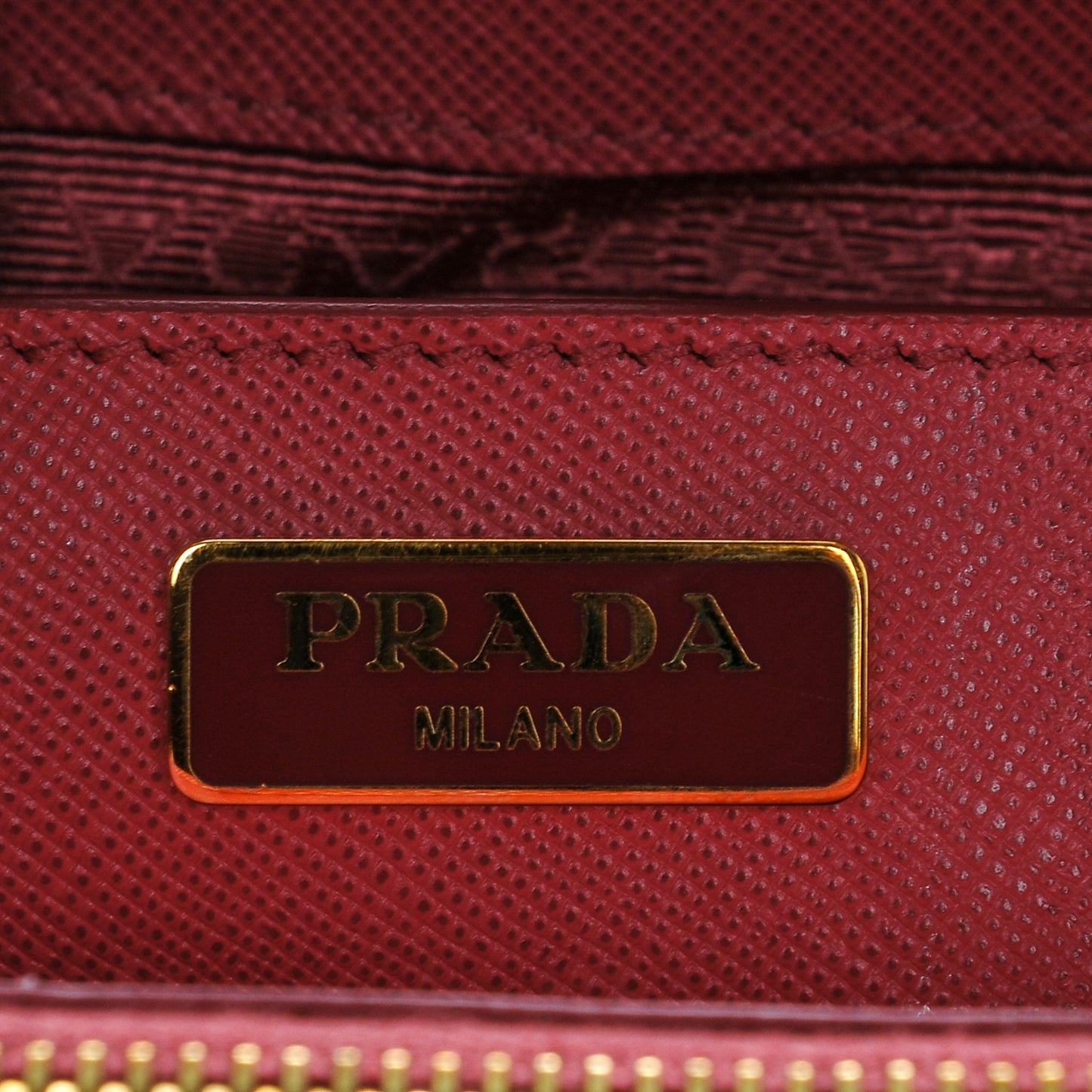 Saffiano Lux Micro Galleria Double Zip Tote Peonia