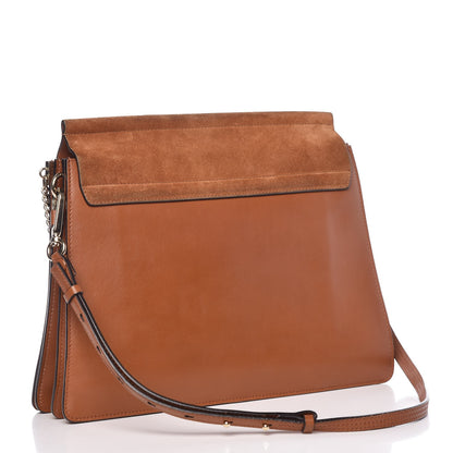 Chloe Suede Calfskin Medium Faye Shoulder Bag Tobacco 3 of 8