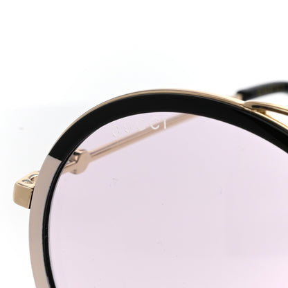 Gucci Round Sunglasses GG 0061S Gold Pink 7 of 7
