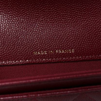 Chanel Caviar Quilted Flap Card Holder Wallet Burgundy 7 of 9