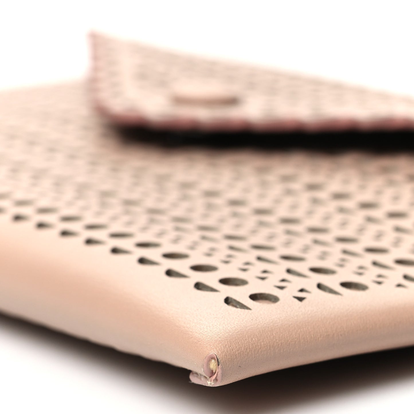 Calfskin Laser Cut Clutch Sable