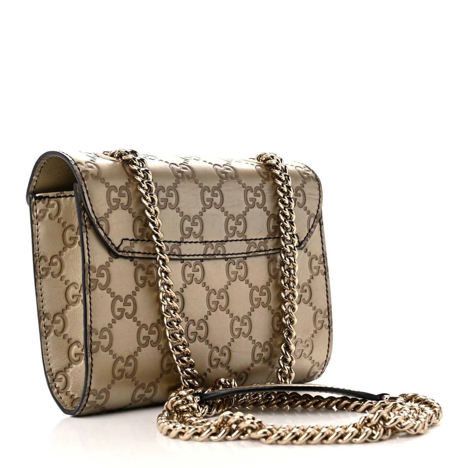 Gucci Guccissima Mini Emily Shoulder Bag Gold 3 of 12