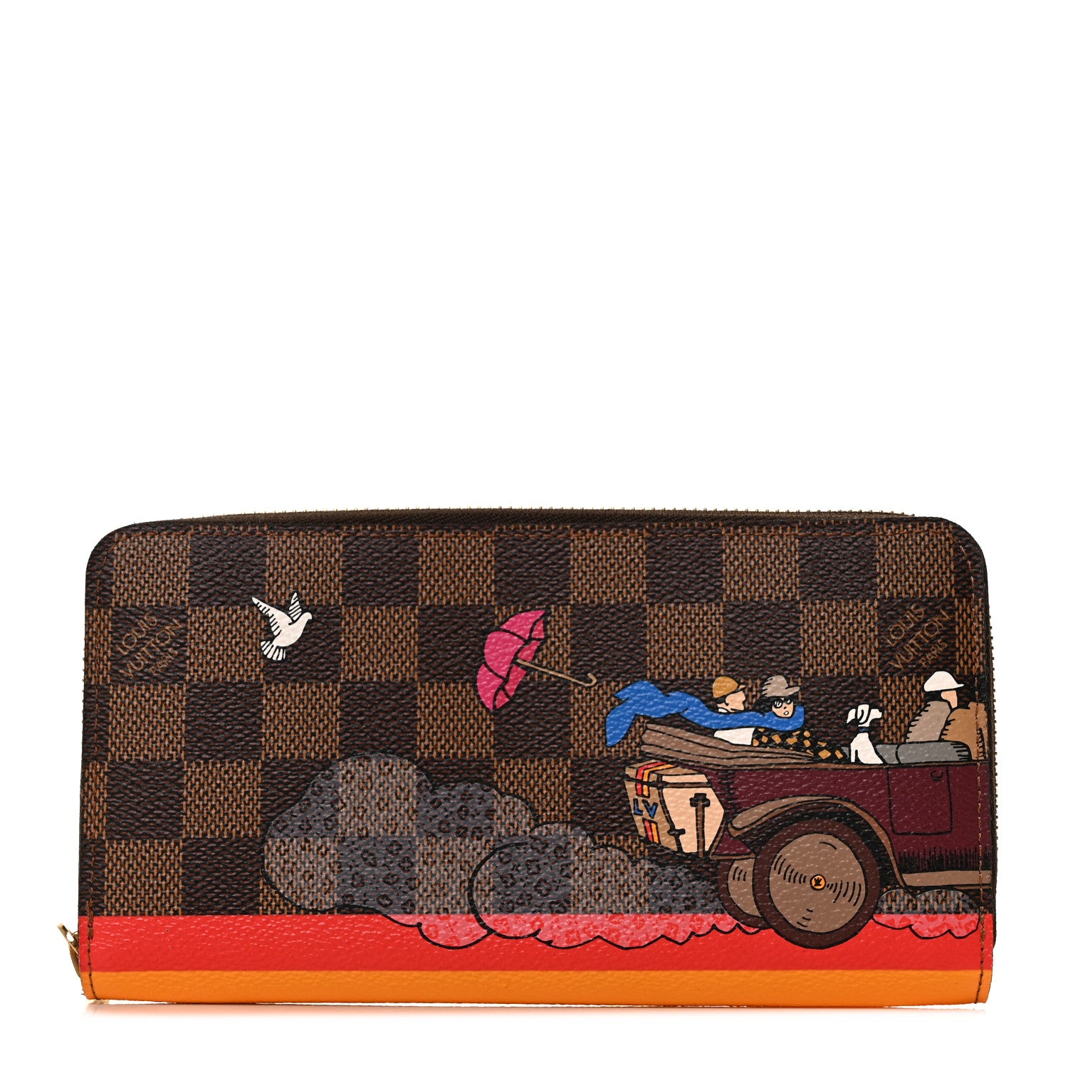 Louis Vuitton Damier Ebene 2015 Christmas Animation Zippy Wallet Poppy 1 of 8