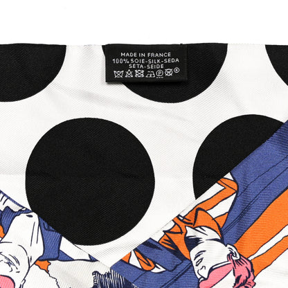 Hermes Silk Wow Twill Up Bleu Corail Orange 4 of 4