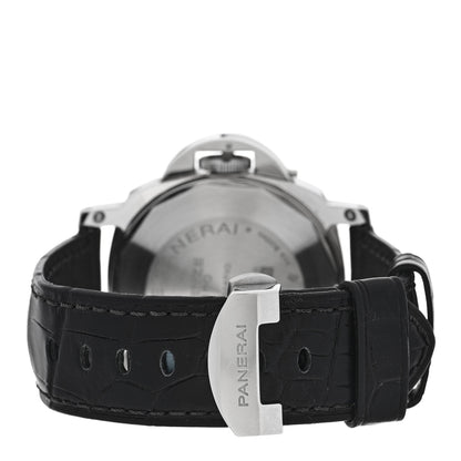 Panerai Stainless Steel Alligator 45mm Luminor Marina Automatic Watch Black PAM00104 3 of 4