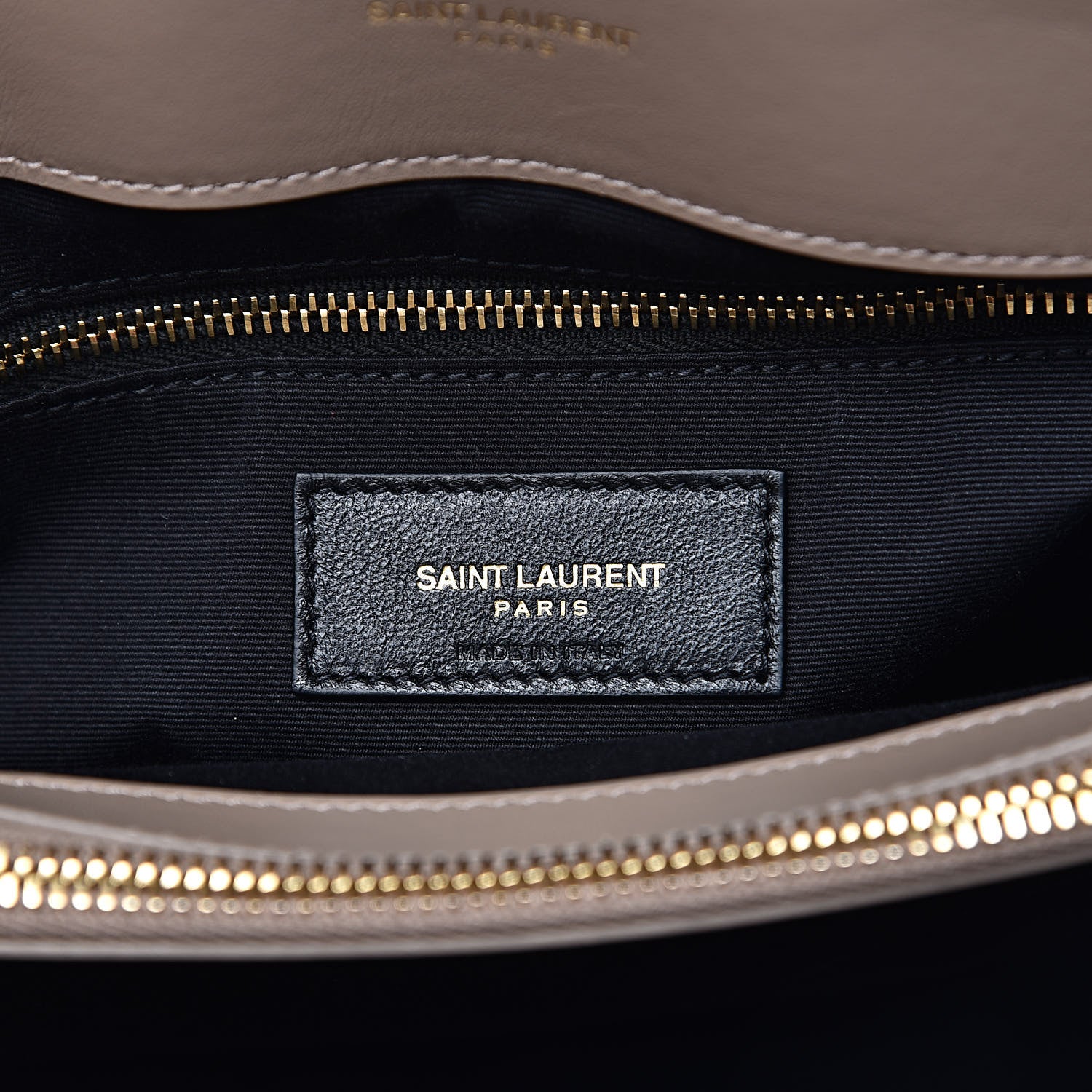 Saint Laurent Calfskin Y Quilted Monogram Medium Loulou Chain Satchel Dark Beige 6 of 12