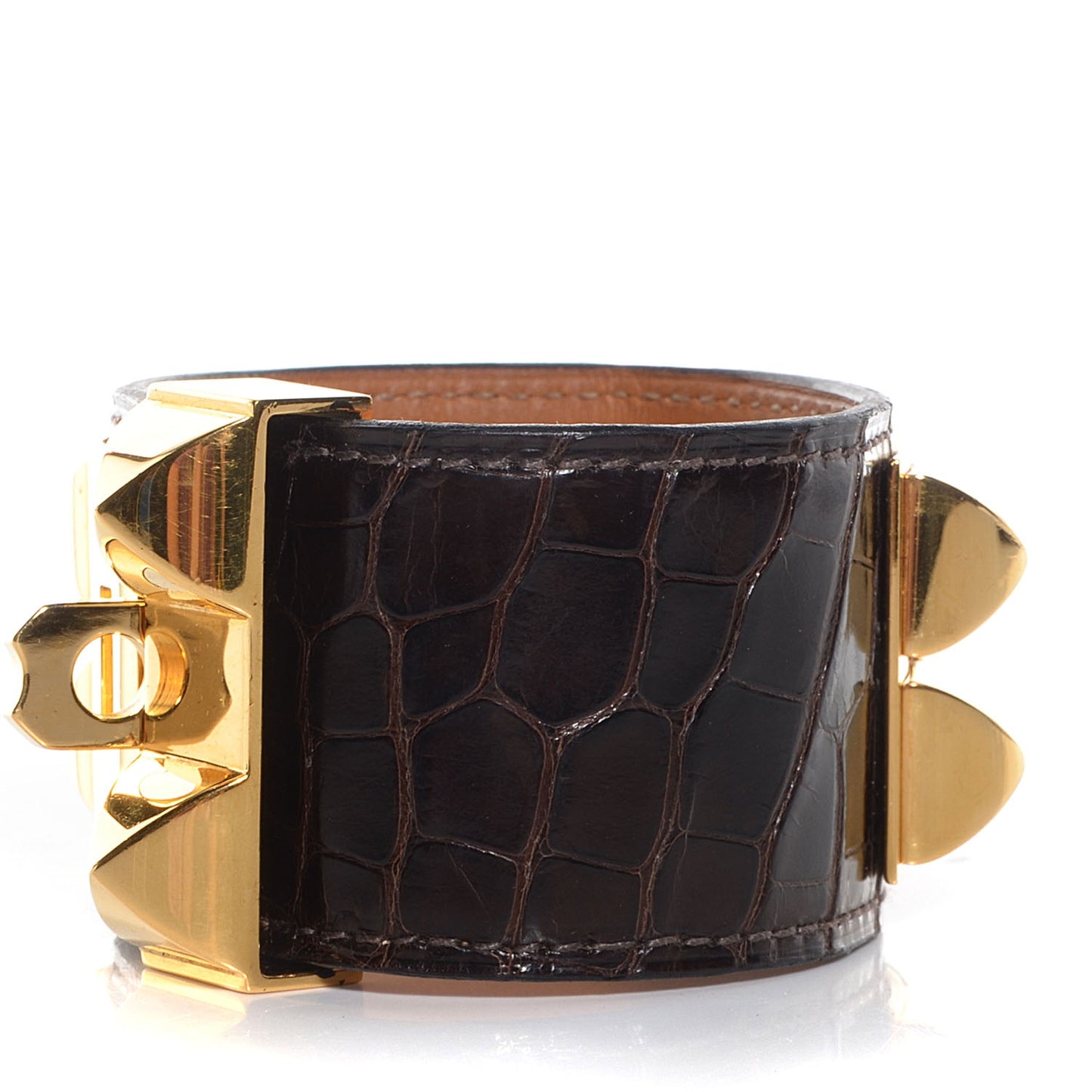 Matte Alligator Collier De Chien CDC Bracelet Small Miel