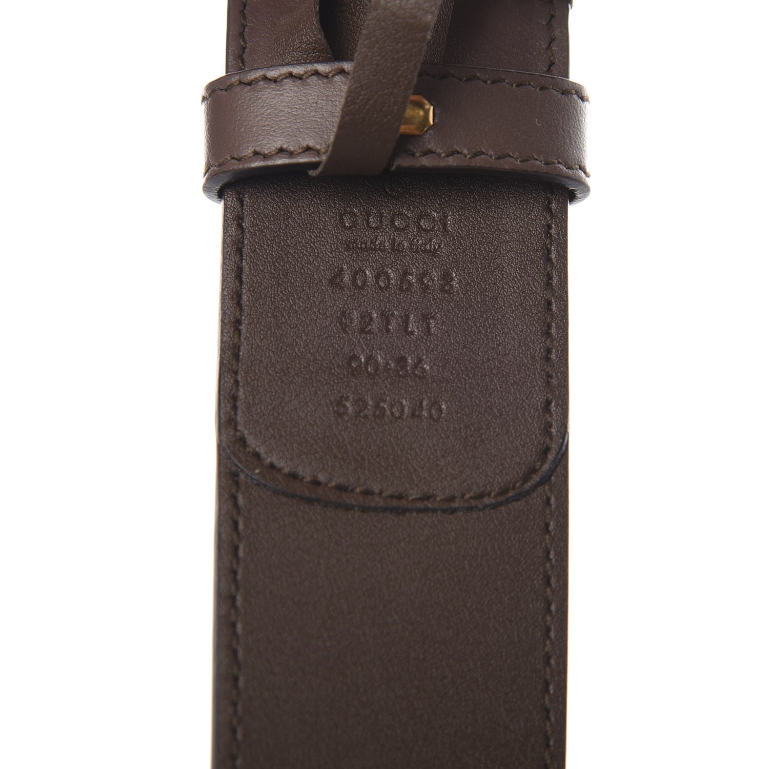 Gucci GG Supreme Monogram Matte Plutone Calfskin Double G 40mm Belt 90 36 Beige Ebony New Acero 3 of 5